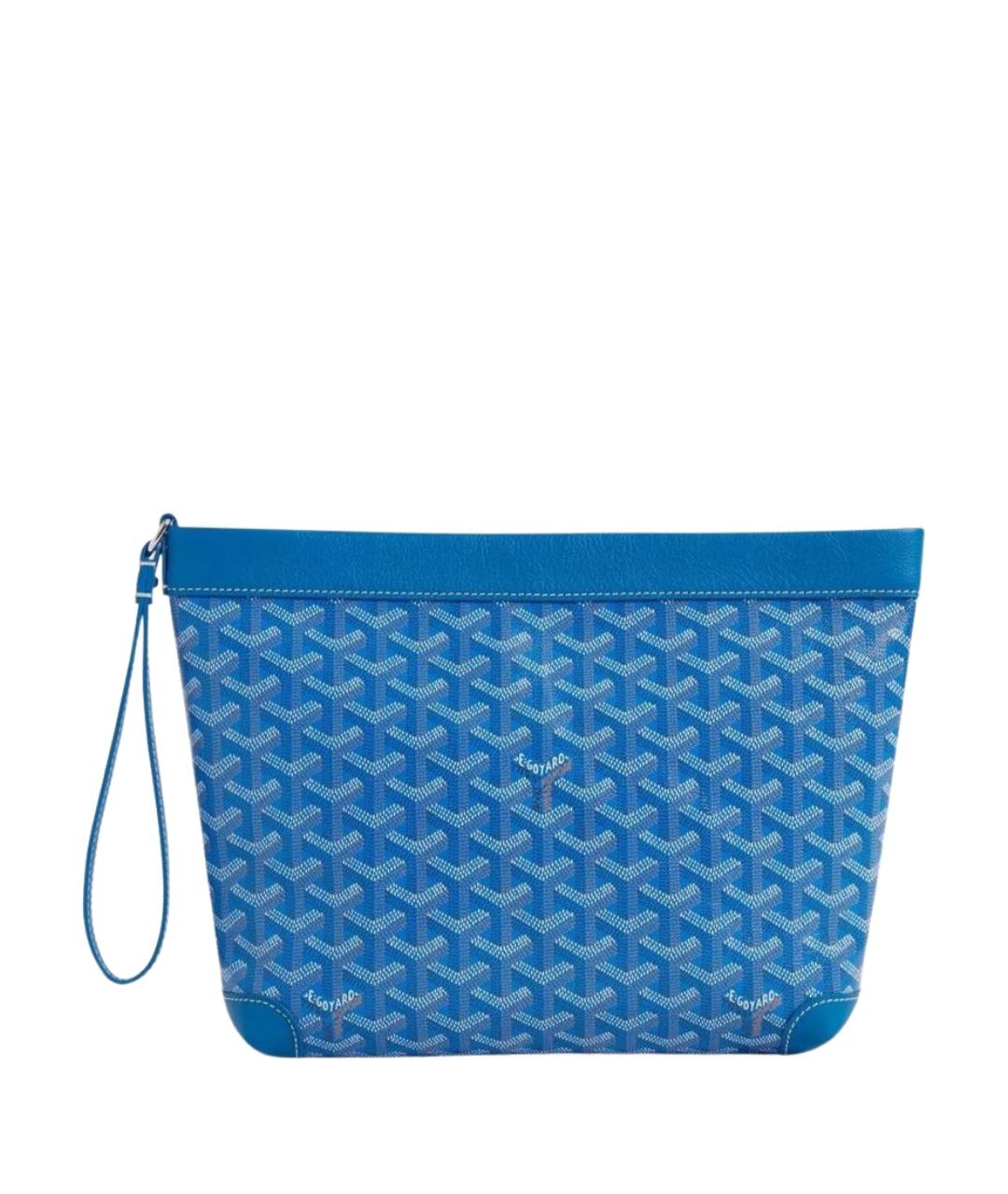 GOYARD Синяя папка для документов из канвы, фото 1