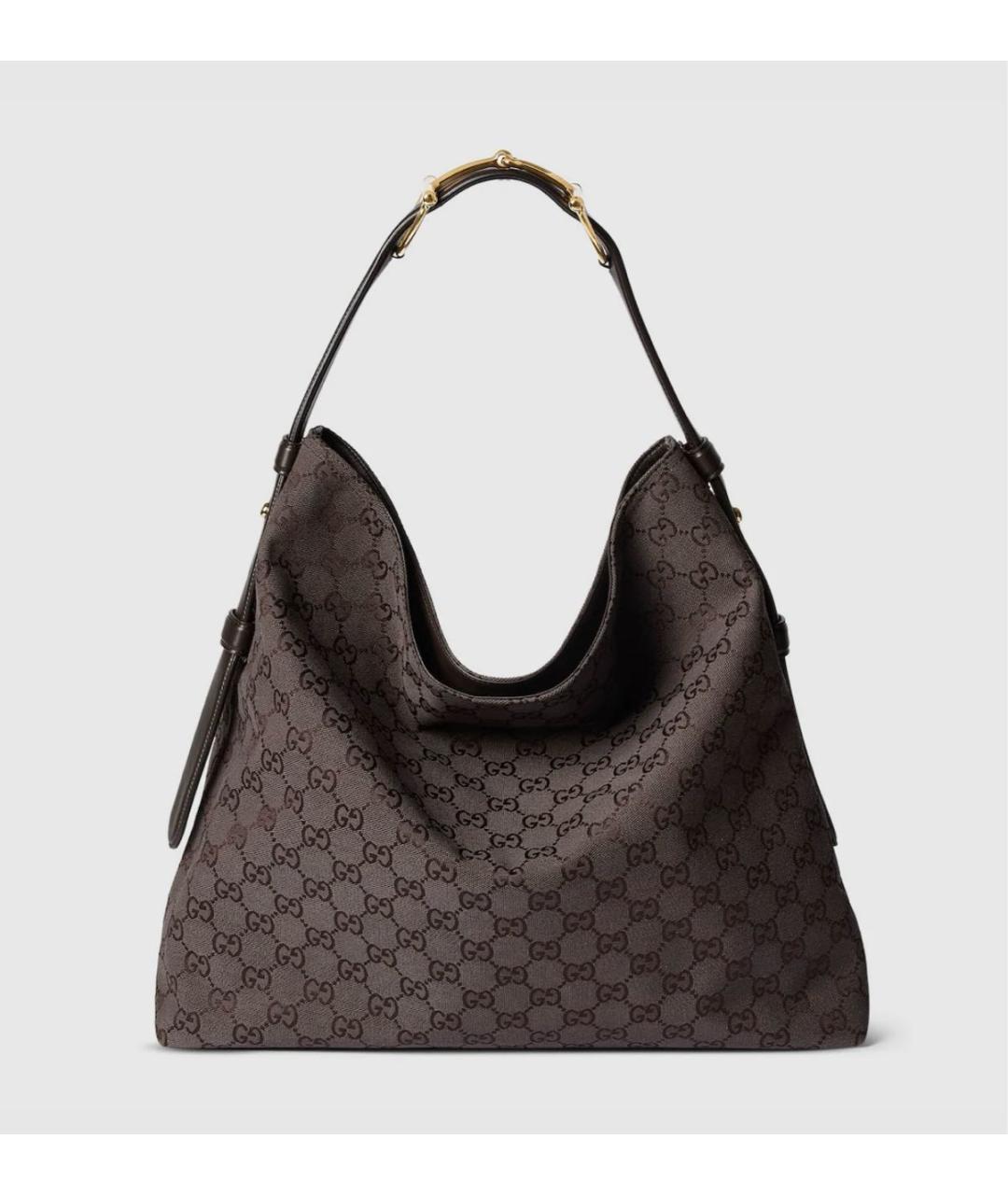 GUCCI Коричневая сумка тоут из канвы, фото 6