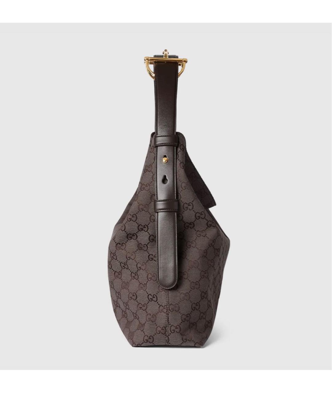 GUCCI Коричневая сумка тоут из канвы, фото 4