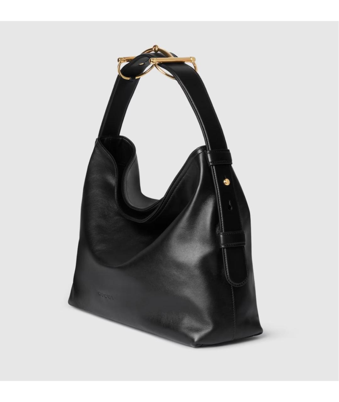 GUCCI Черная кожаная сумка тоут, фото 2