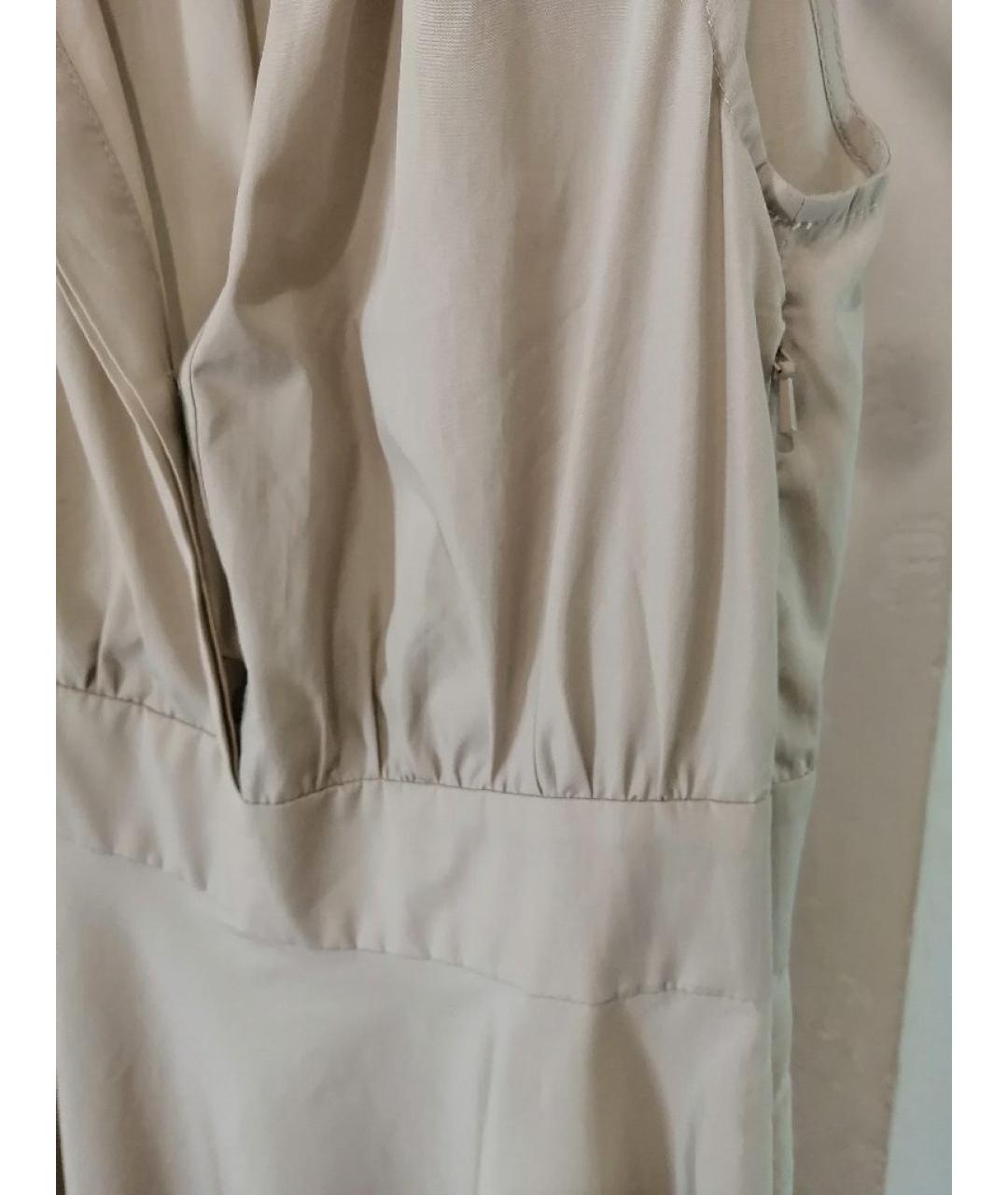 'S MAX MARA Бежевое хлопковое повседневное платье, фото 4