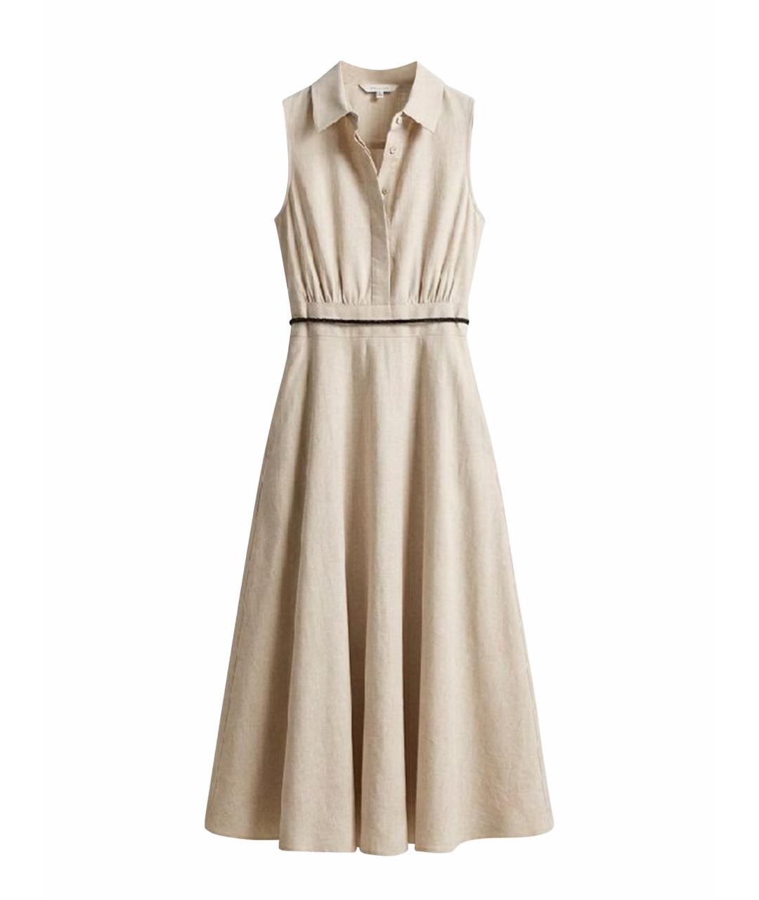 'S MAX MARA Бежевое хлопковое повседневное платье, фото 1