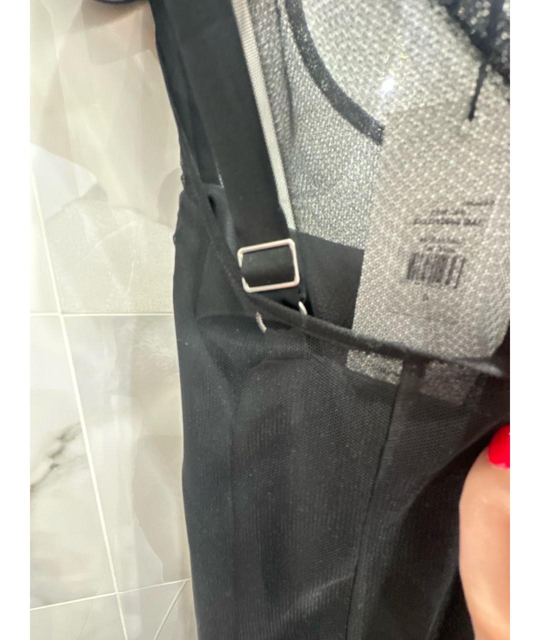 CALVIN KLEIN Черное полиэстеровое коктейльное платье, фото 7