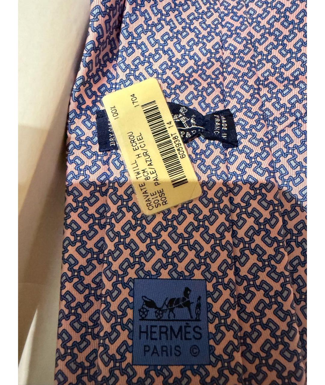 HERMES Мульти шелковый галстук, фото 3