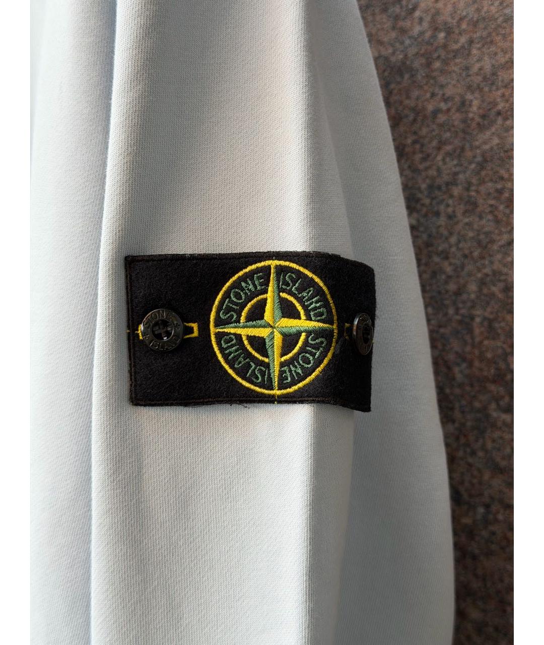 STONE ISLAND Голубой хлопковый джемпер / свитер, фото 5