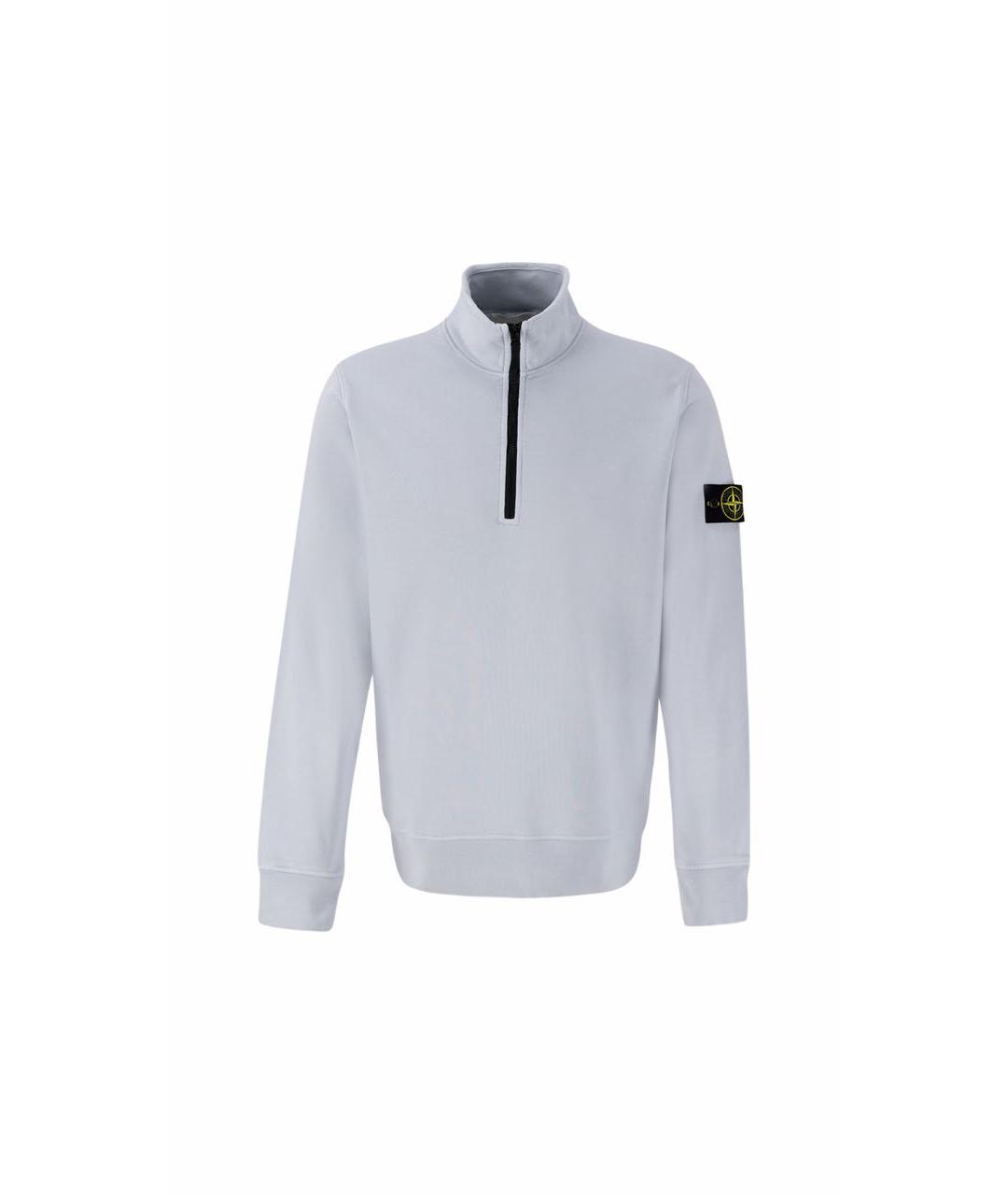 STONE ISLAND Голубой хлопковый джемпер / свитер, фото 1