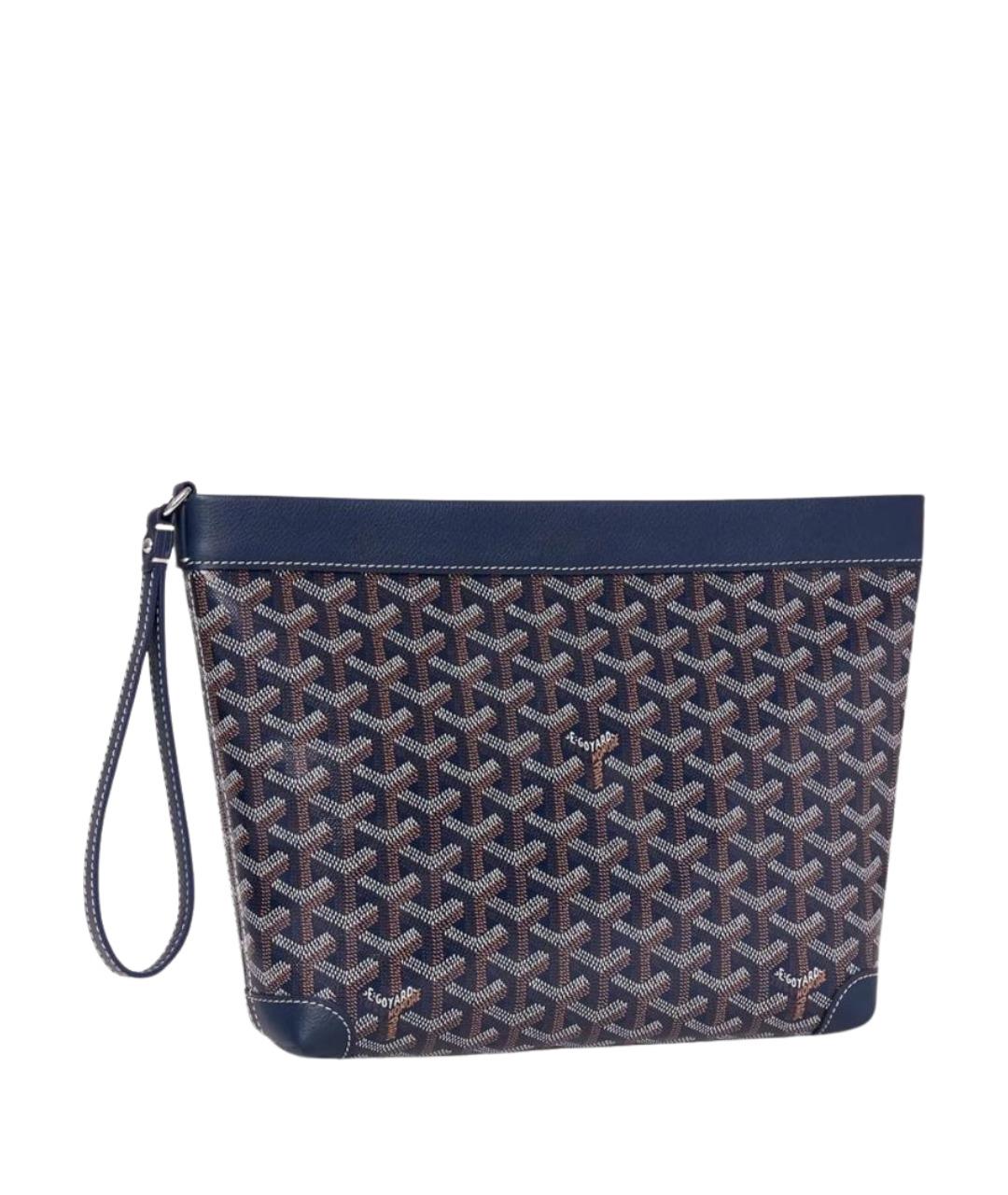 GOYARD Темно-синяя папка для документов из канвы, фото 1