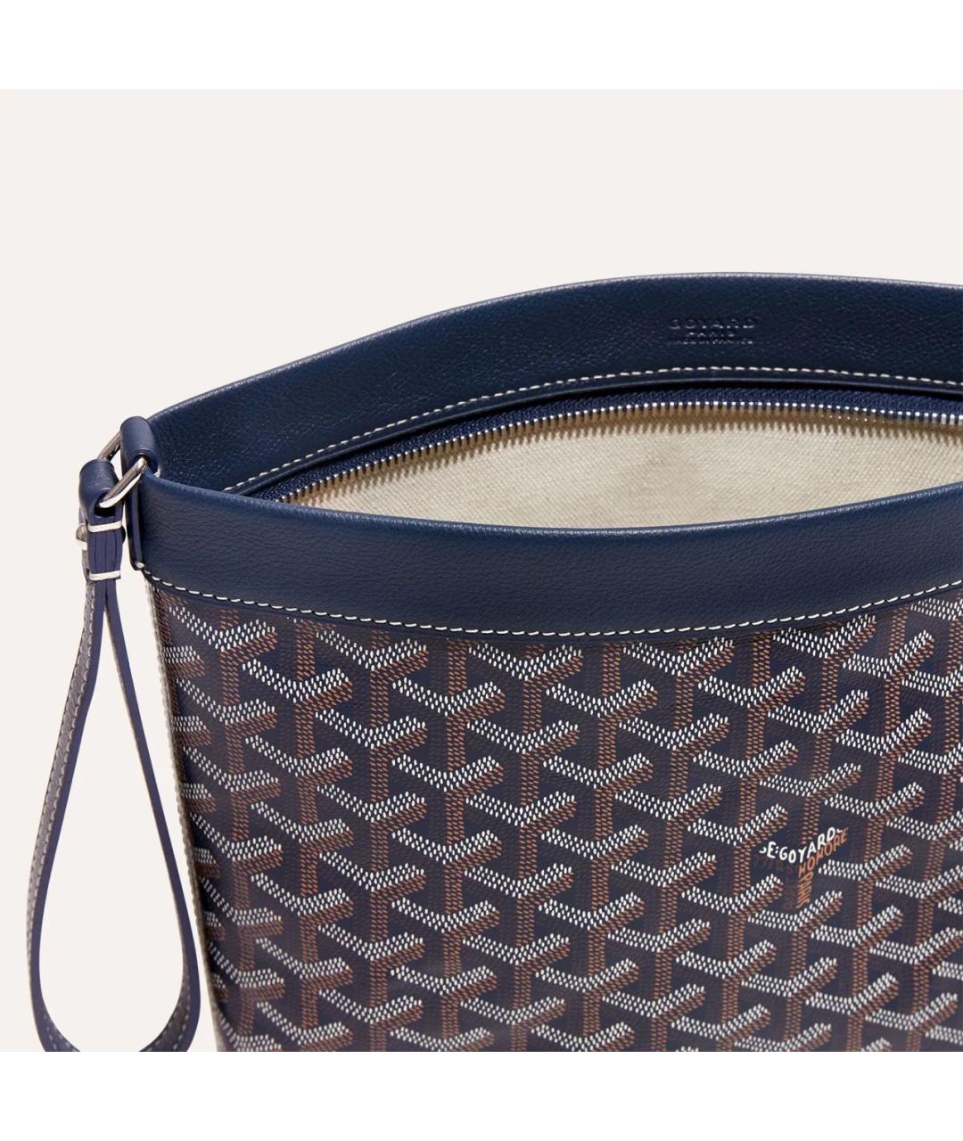 GOYARD Темно-синяя папка для документов из канвы, фото 4