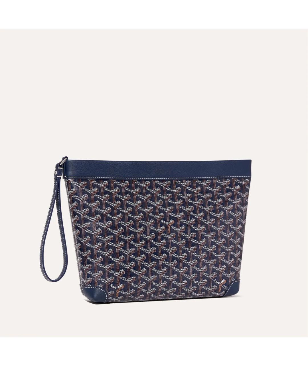 GOYARD Темно-синяя папка для документов из канвы, фото 5