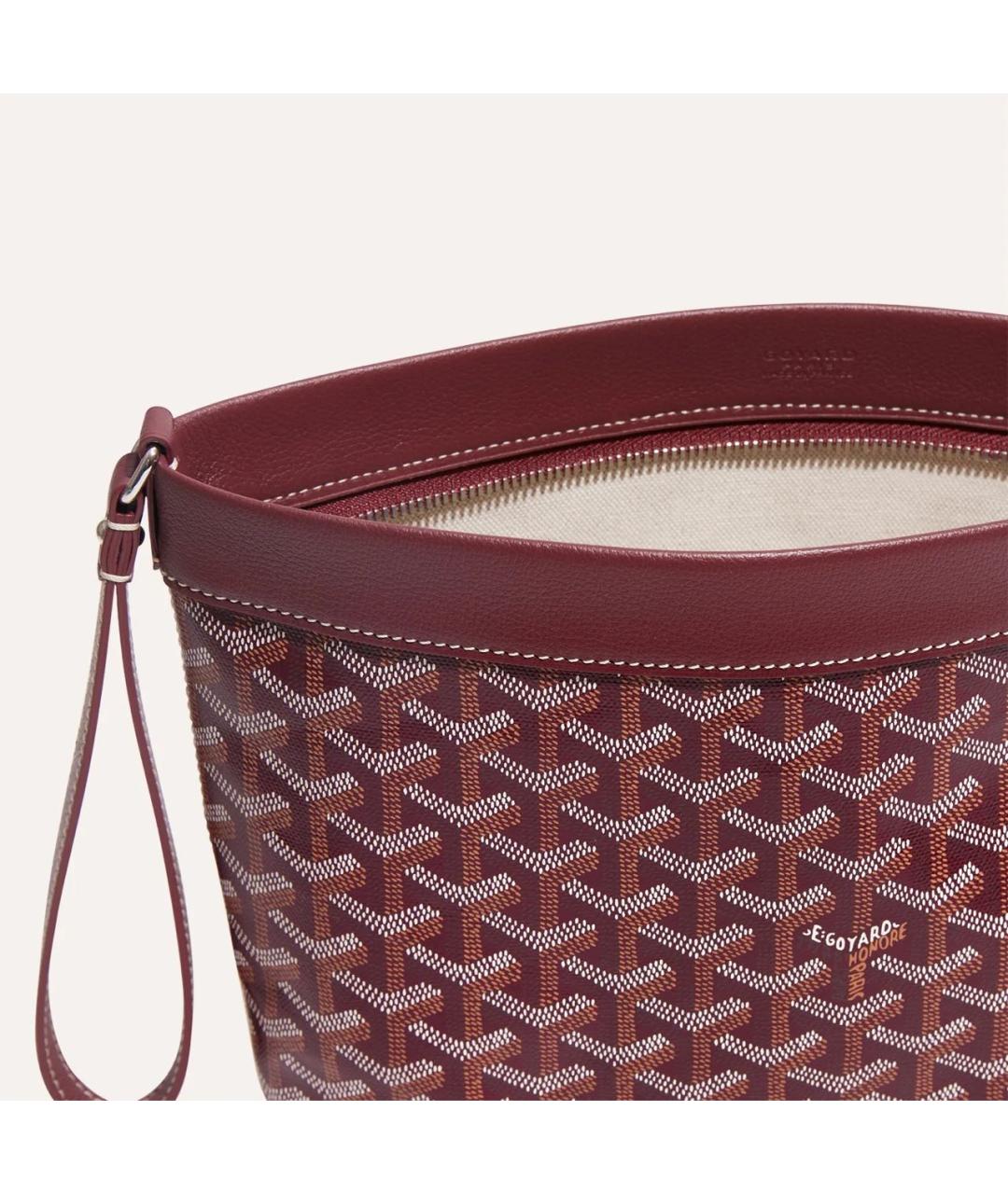 GOYARD Бордовая папка для документов из канвы, фото 4