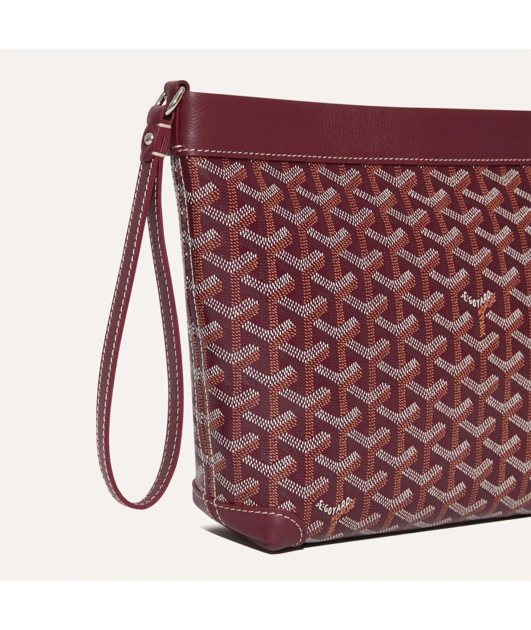 GOYARD Бордовая папка для документов из канвы, фото 3