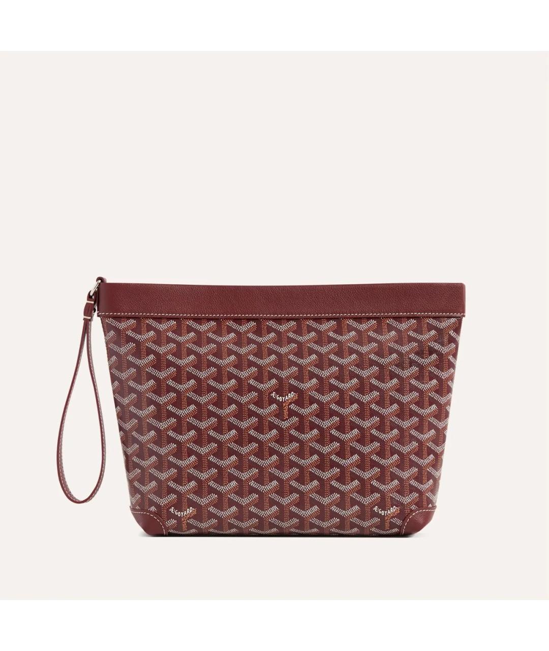 GOYARD Бордовая папка для документов из канвы, фото 2