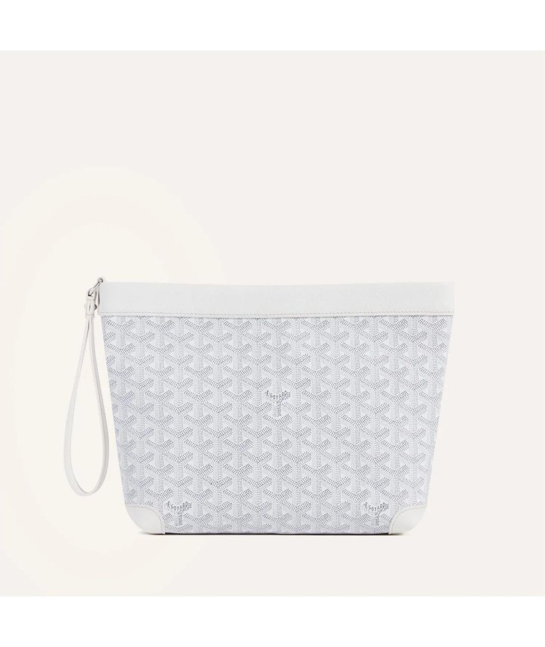GOYARD Белая папка для документов из канвы, фото 4