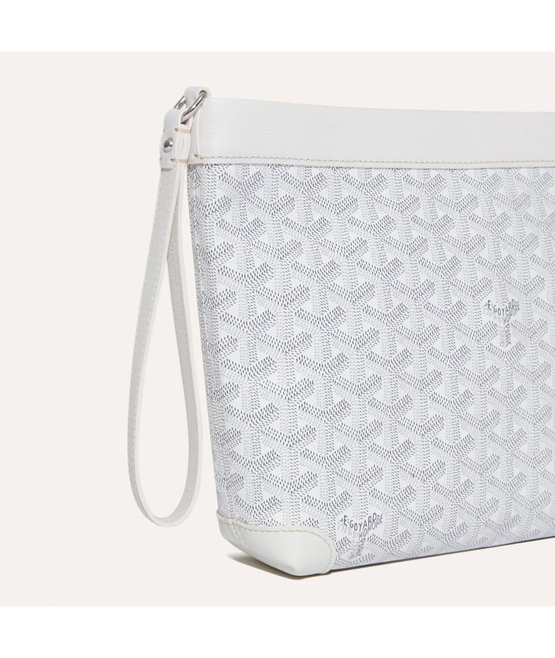GOYARD Белая папка для документов из канвы, фото 3