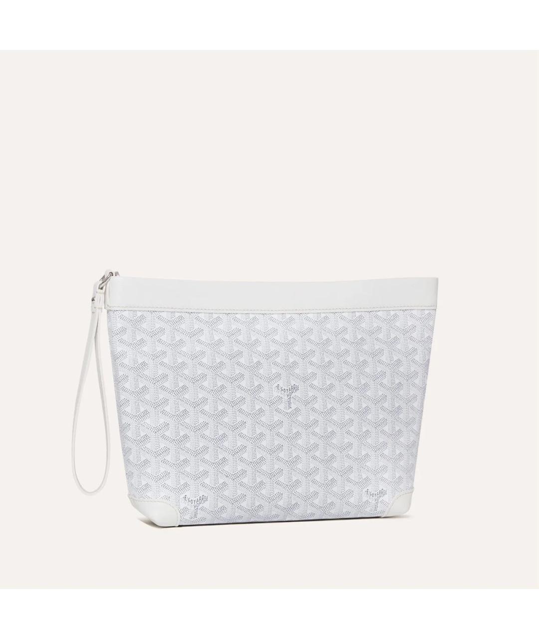 GOYARD Белая папка для документов из канвы, фото 5