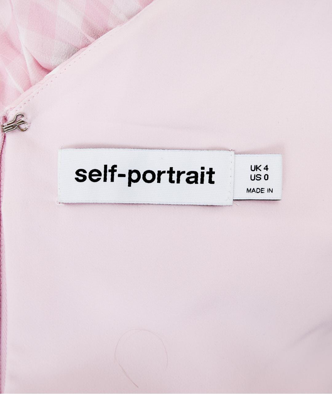 SELF-PORTRAIT Розовое полиэстеровое повседневное платье, фото 3