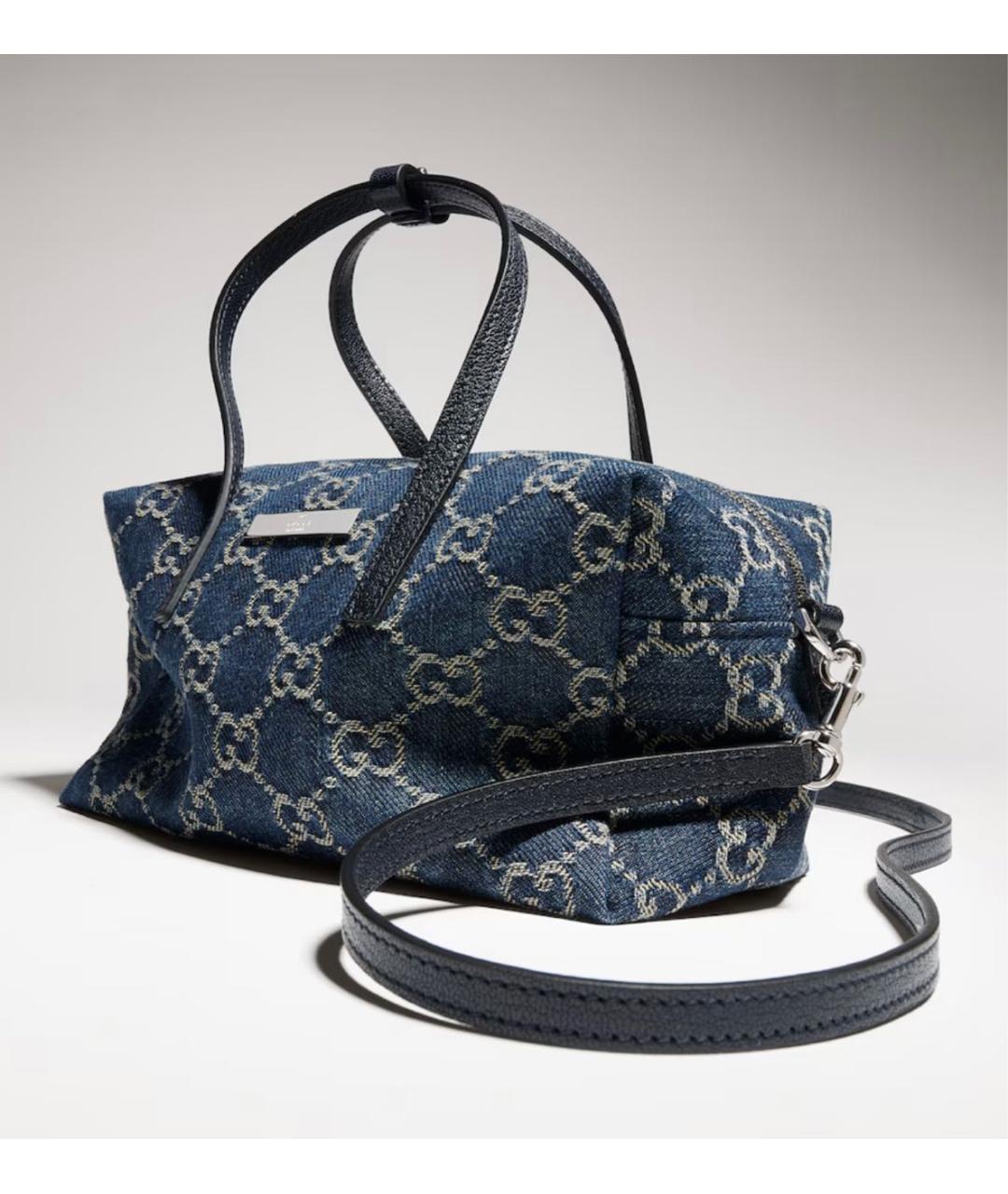 GUCCI Синяя деним сумка через плечо, фото 3