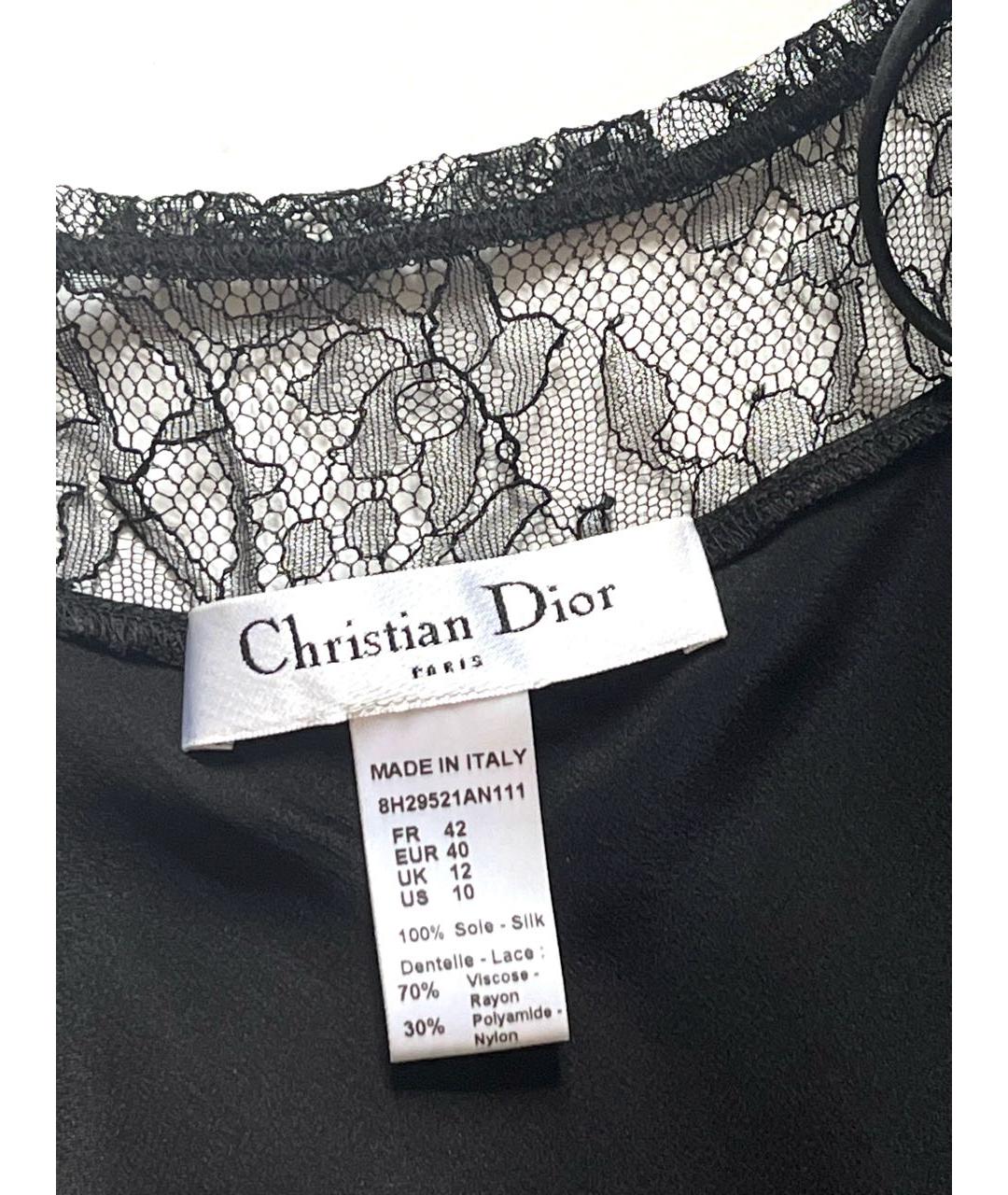 CHRISTIAN DIOR Черная полиэстеровая блузы, фото 3