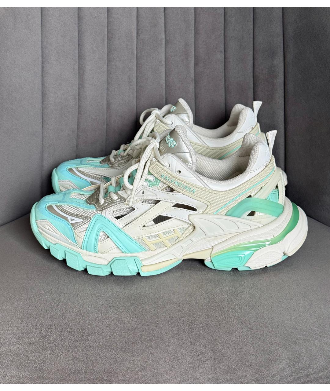 BALENCIAGA Бирюзовые кроссовки, фото 4