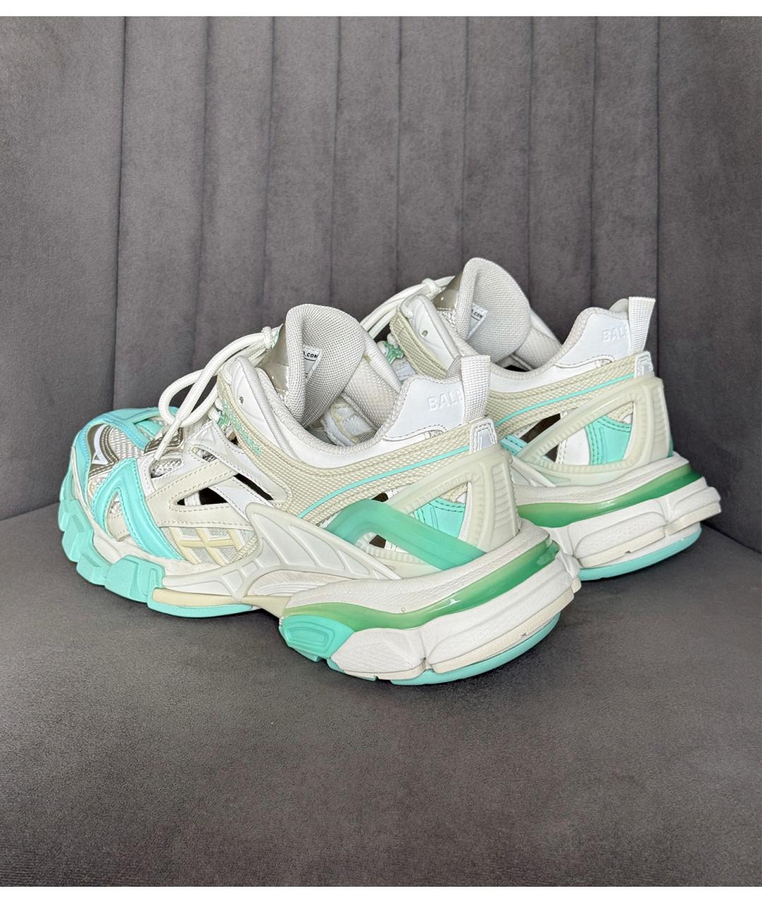BALENCIAGA Бирюзовые кроссовки, фото 5