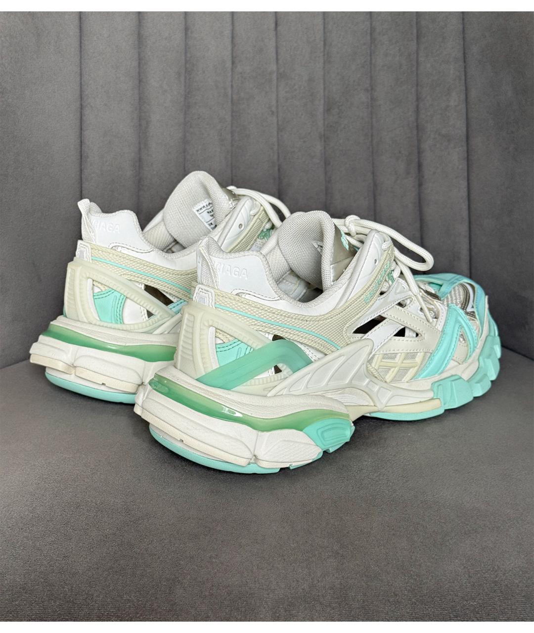 BALENCIAGA Бирюзовые кроссовки, фото 9