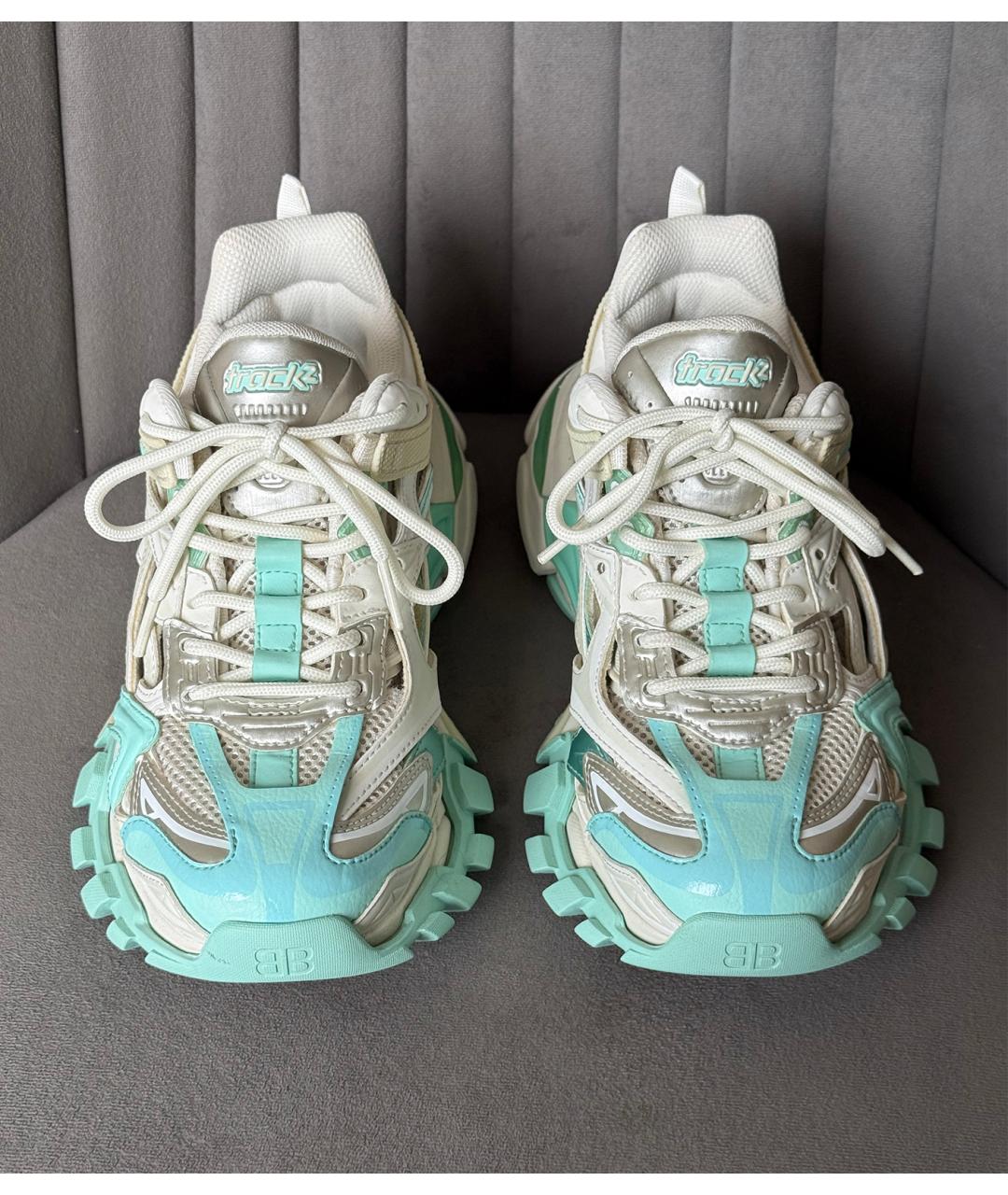 BALENCIAGA Бирюзовые кроссовки, фото 3