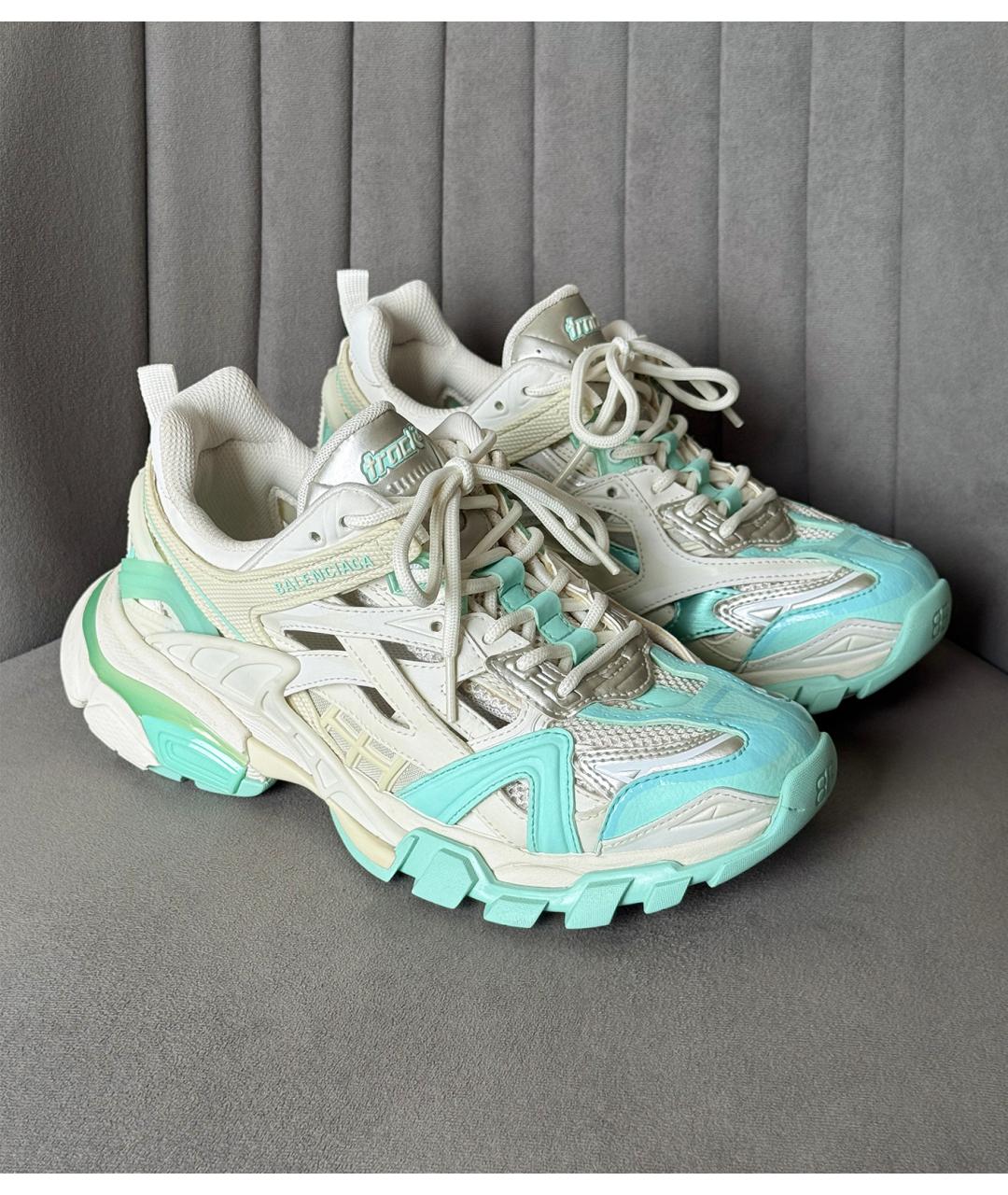 BALENCIAGA Бирюзовые кроссовки, фото 8