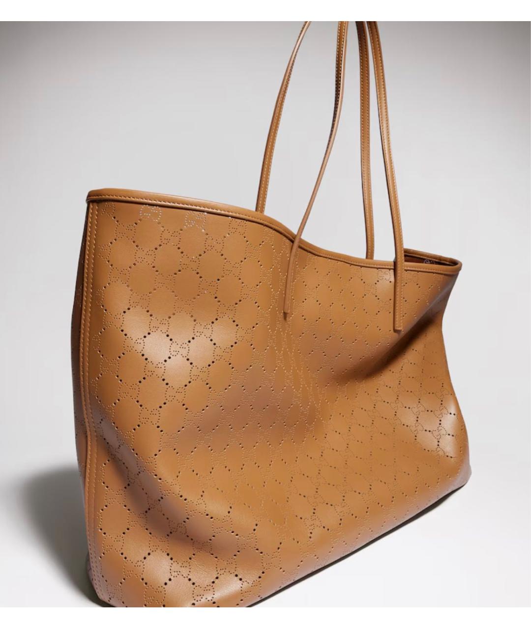 GUCCI Коричневая кожаная сумка тоут, фото 4