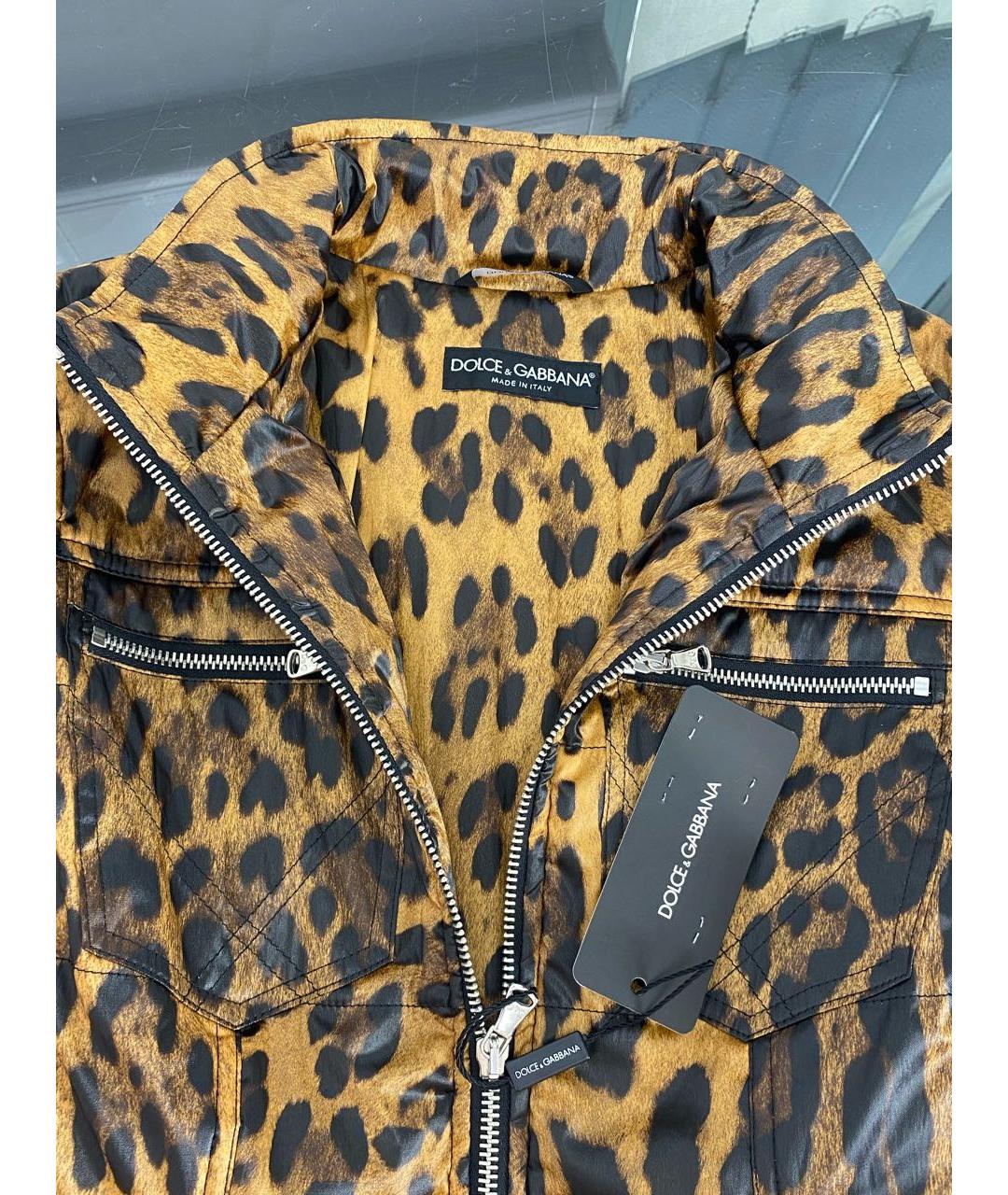 DOLCE&GABBANA Бежевая полиэстеровая куртка, фото 3