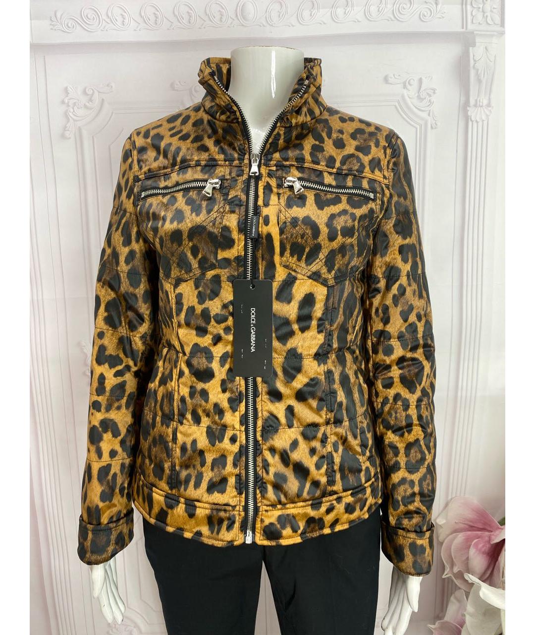 DOLCE&GABBANA Бежевая полиэстеровая куртка, фото 5