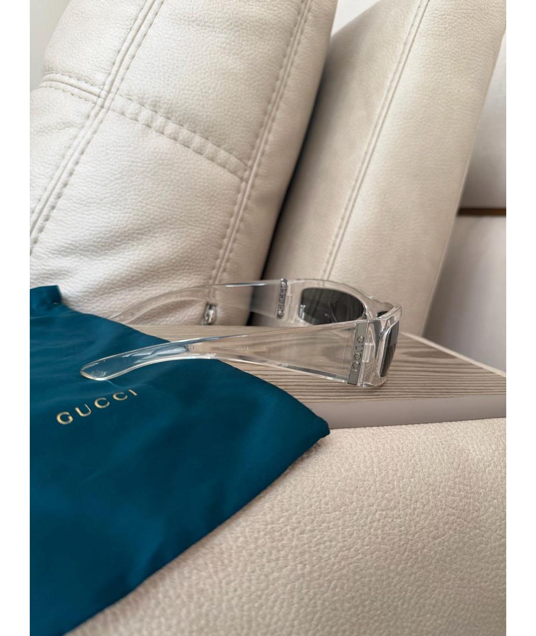 GUCCI Прозрачные пластиковые солнцезащитные очки, фото 2