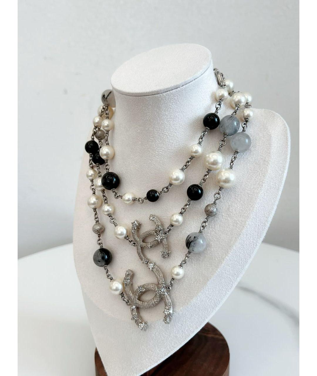CHANEL Черное колье, фото 3