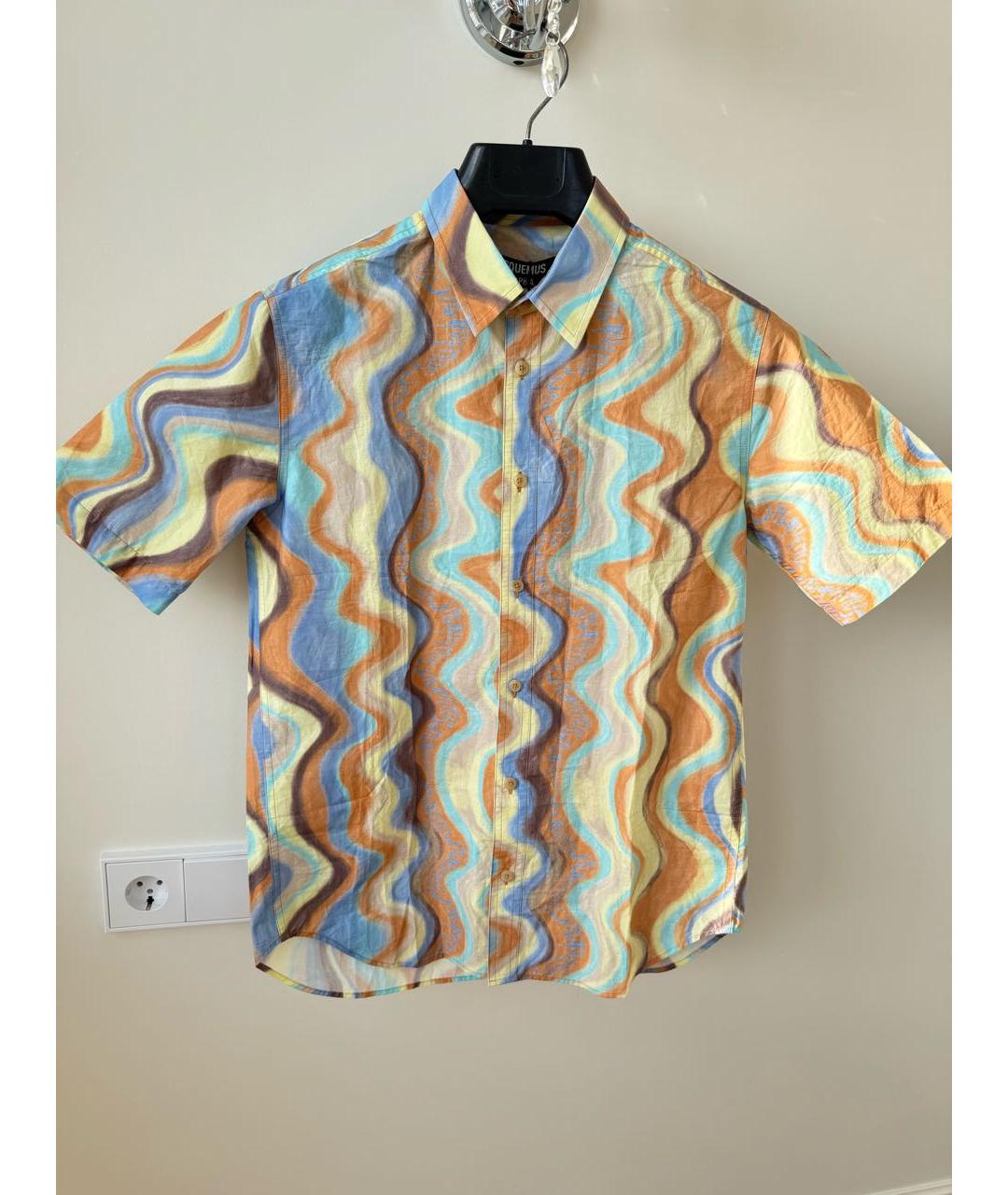 JACQUEMUS Оранжевая хлопковая рубашка, фото 9