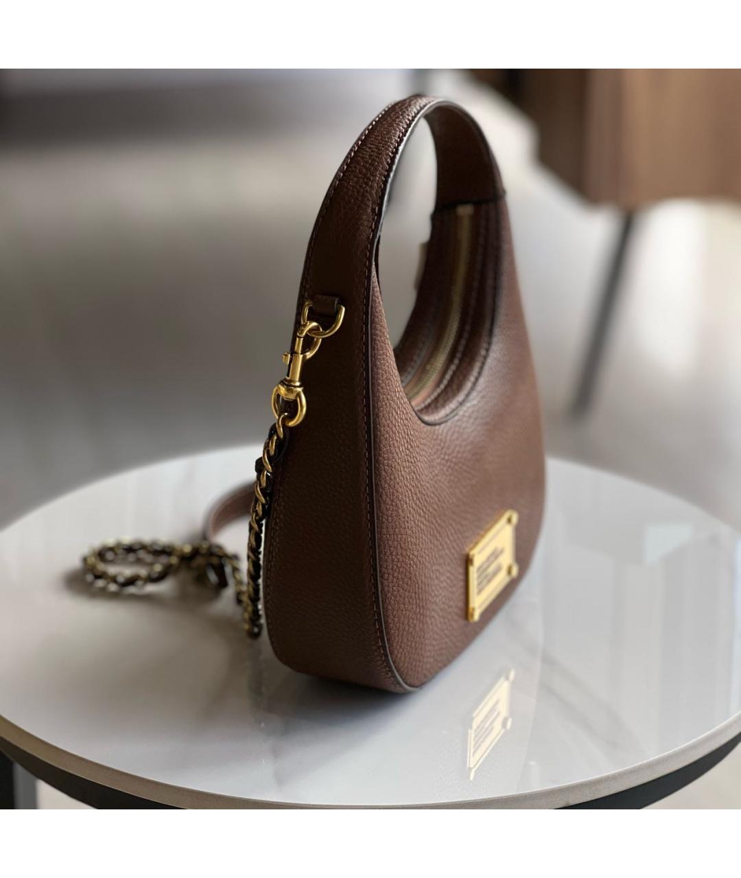 MARC JACOBS Коричневая кожаная сумка через плечо, фото 2