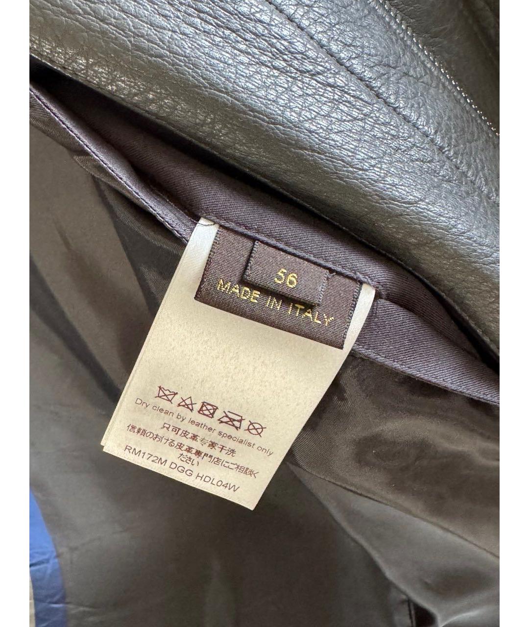 LOUIS VUITTON Черная кожаная куртка, фото 3