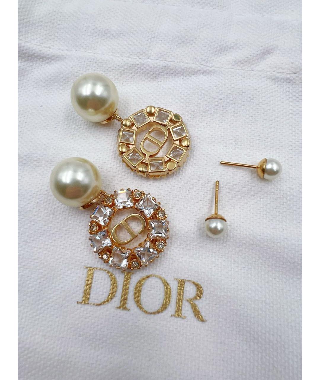 CHRISTIAN DIOR Золотые серьги, фото 3