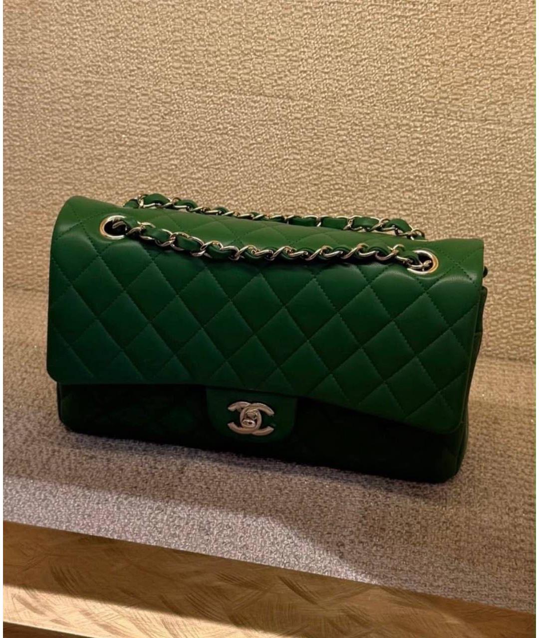 CHANEL Зеленая кожаная сумка через плечо, фото 2