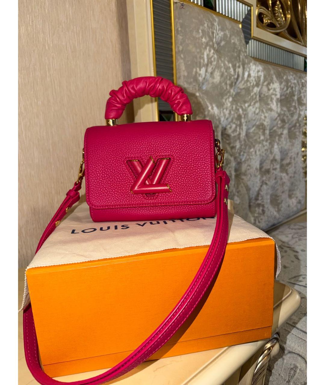 LOUIS VUITTON Розовая кожаная сумка через плечо, фото 8