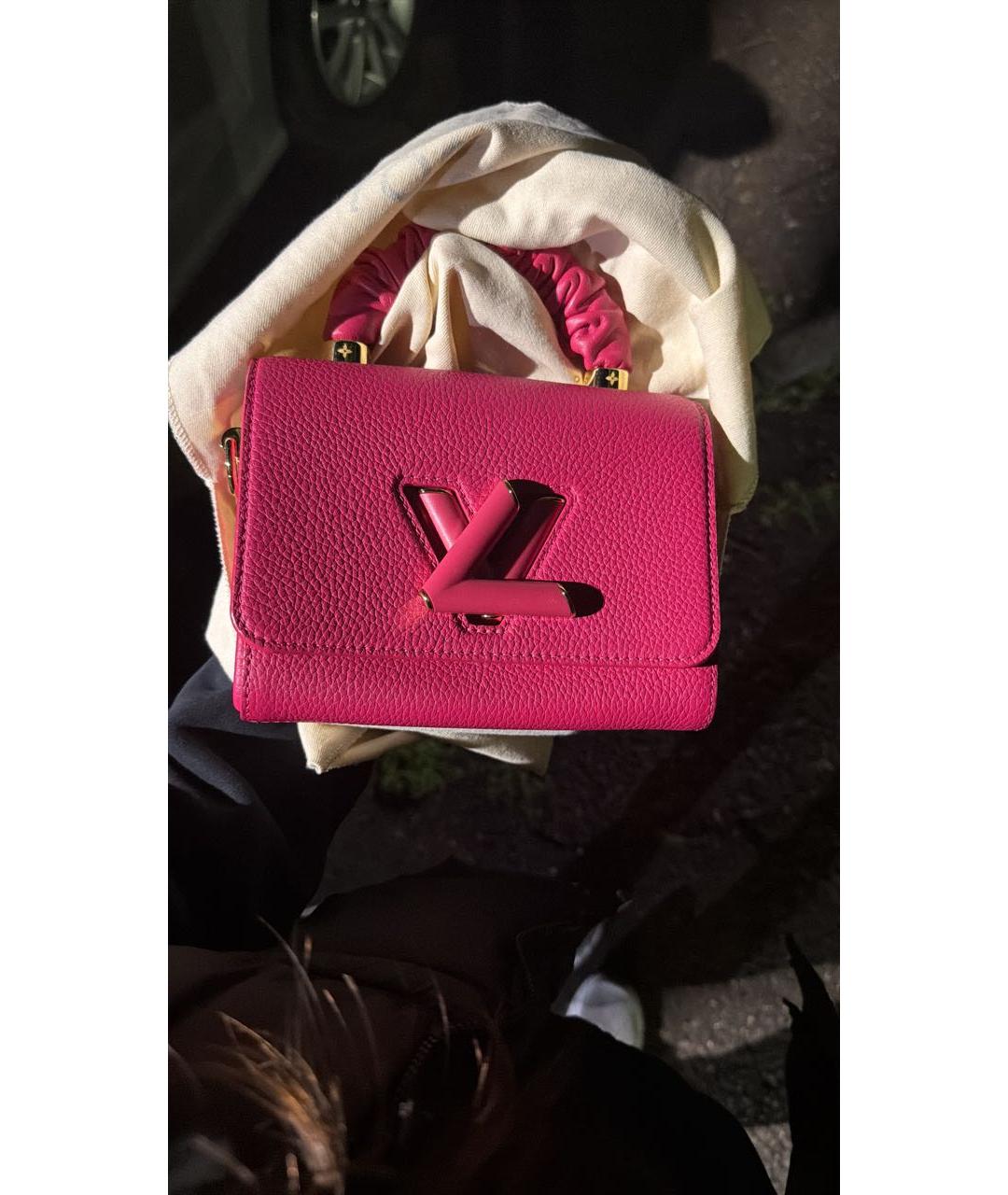 LOUIS VUITTON Розовая кожаная сумка через плечо, фото 4