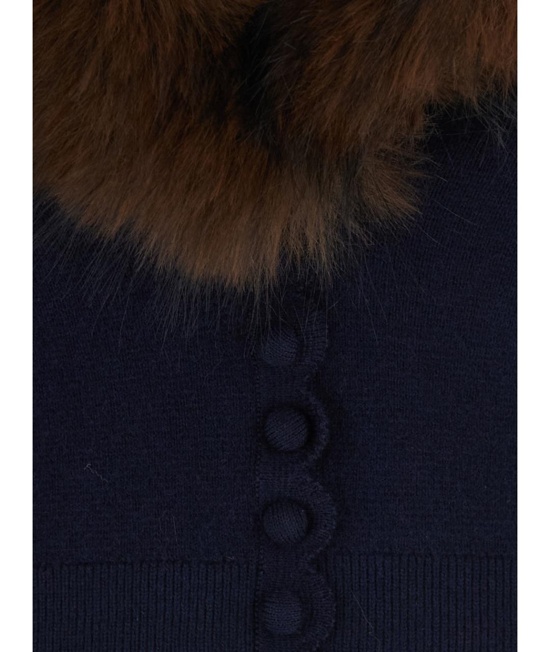 SELF-PORTRAIT Синий шерстяной кардиган, фото 3