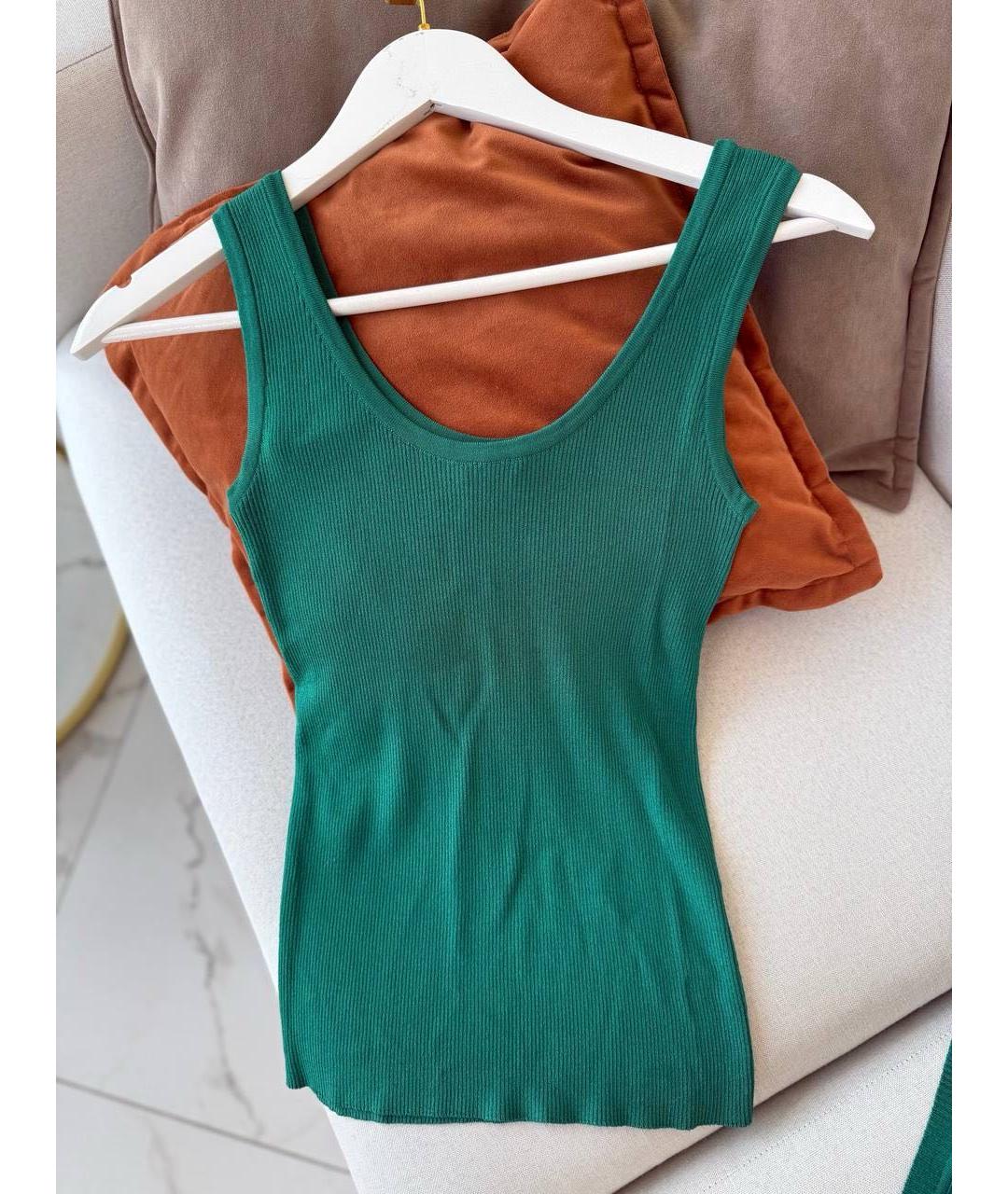 MAX MARA Зеленая майка, фото 3