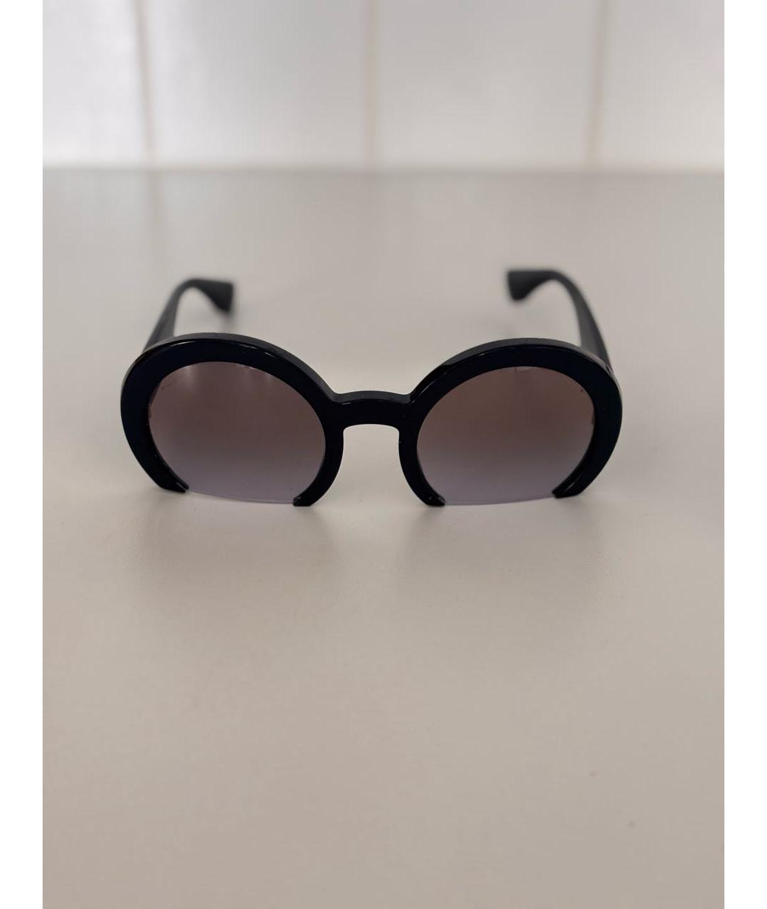 MIU MIU Черные пластиковые солнцезащитные очки, фото 5