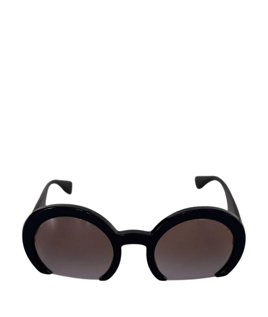 MIU MIU Черные пластиковые солнцезащитные очки, фото 1