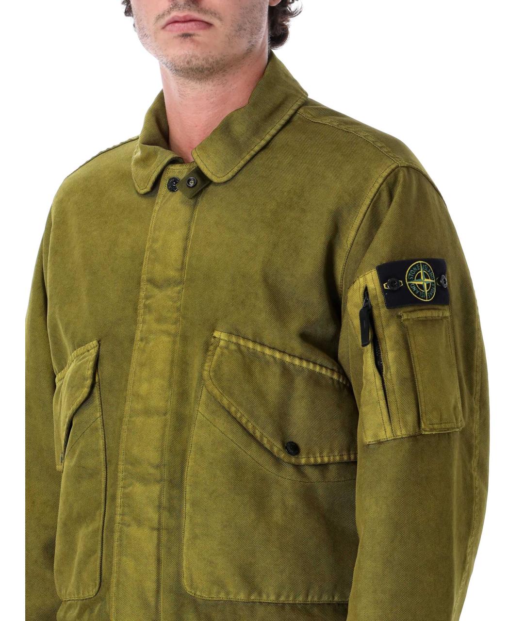 STONE ISLAND Зеленая полиамидовая куртка, фото 4