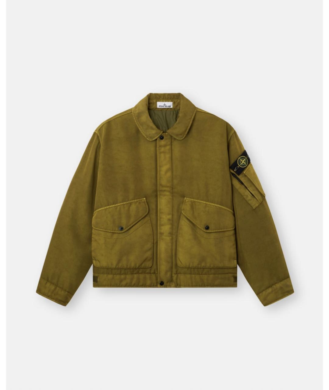 STONE ISLAND Зеленая полиамидовая куртка, фото 5