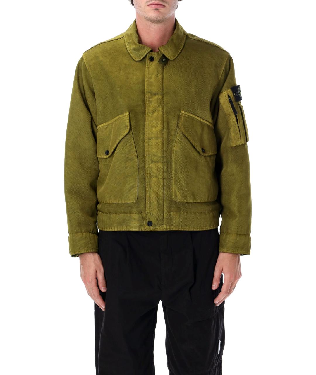 STONE ISLAND Зеленая полиамидовая куртка, фото 2