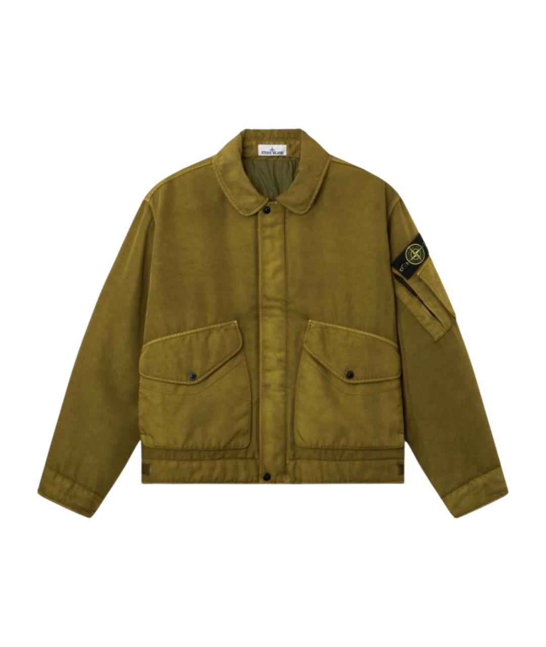 STONE ISLAND Зеленая полиамидовая куртка, фото 1