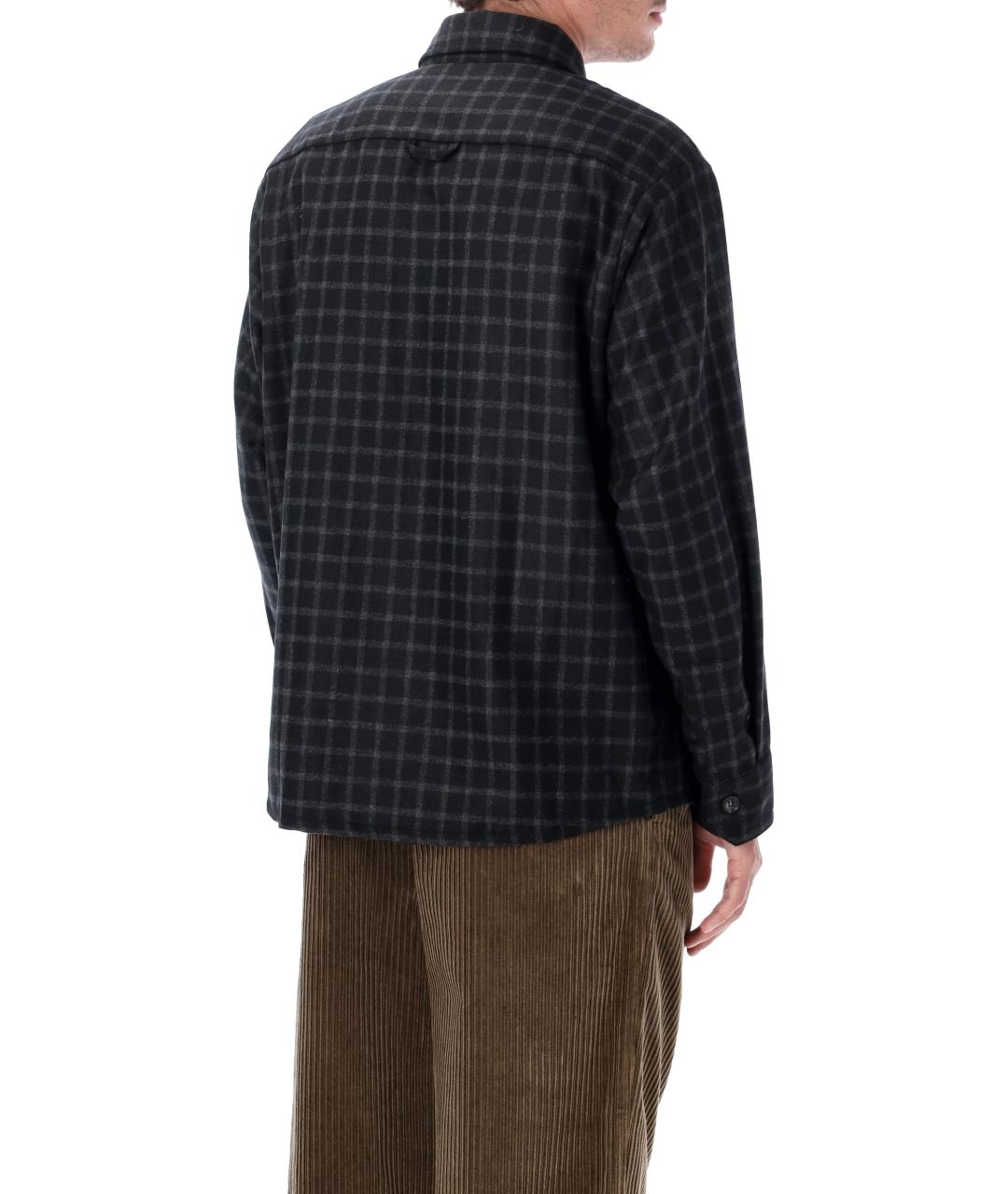 A.P.C. Черная шерстяная кэжуал рубашка, фото 2