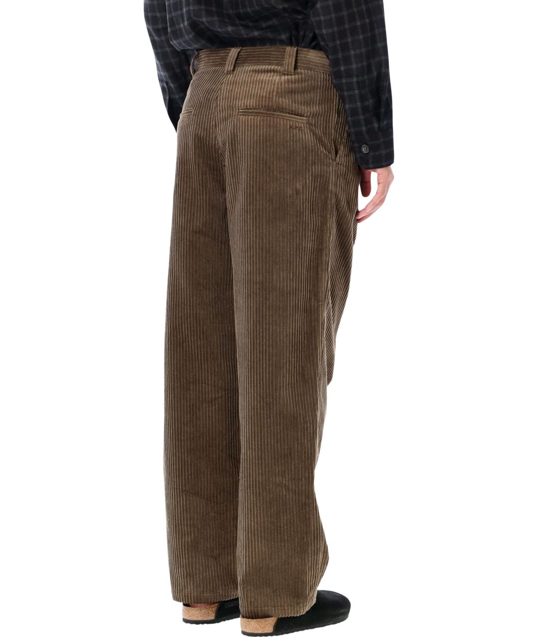 A.P.C. Хаки хлопковые повседневные брюки, фото 2