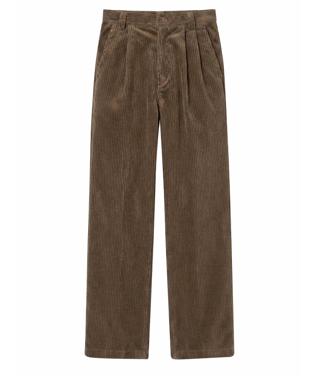A.P.C. Хаки хлопковые повседневные брюки, фото 1